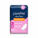 Carefree - Ultra Thin Overnight Pads with Wings 40 ct - 3 Pack