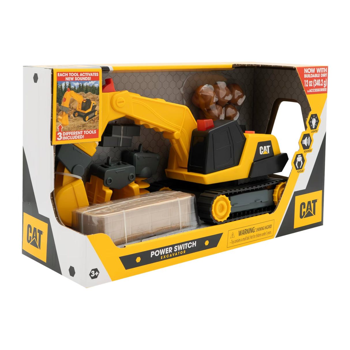 CAT Power Switch Crew Excavator with Boulders and Compound