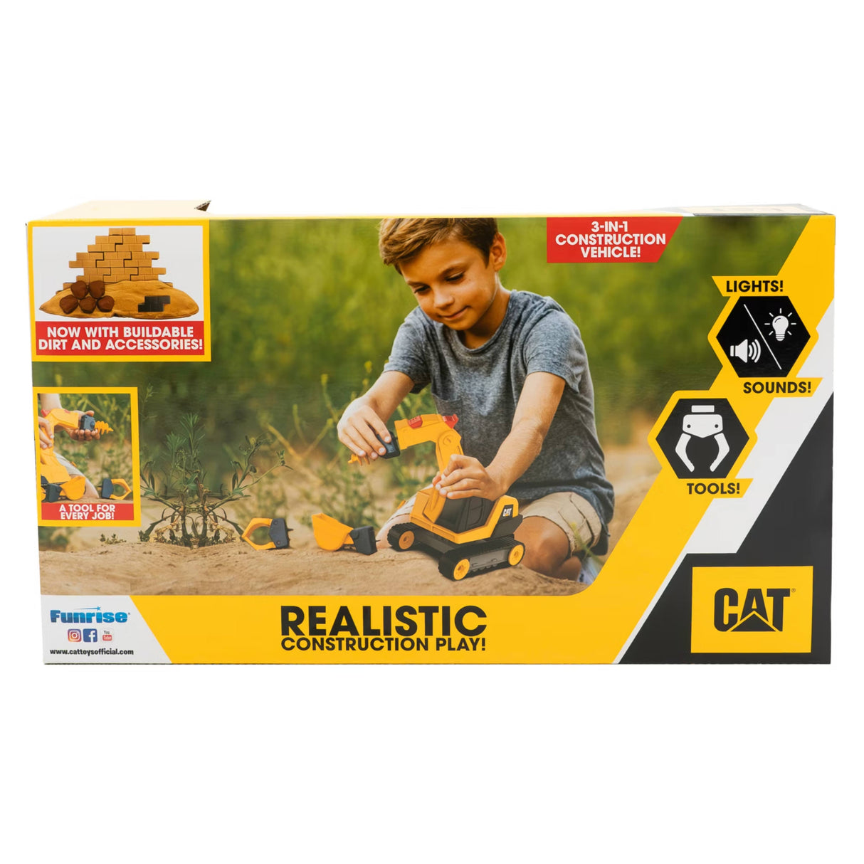 CAT Power Switch Crew Excavator with Boulders and Compound