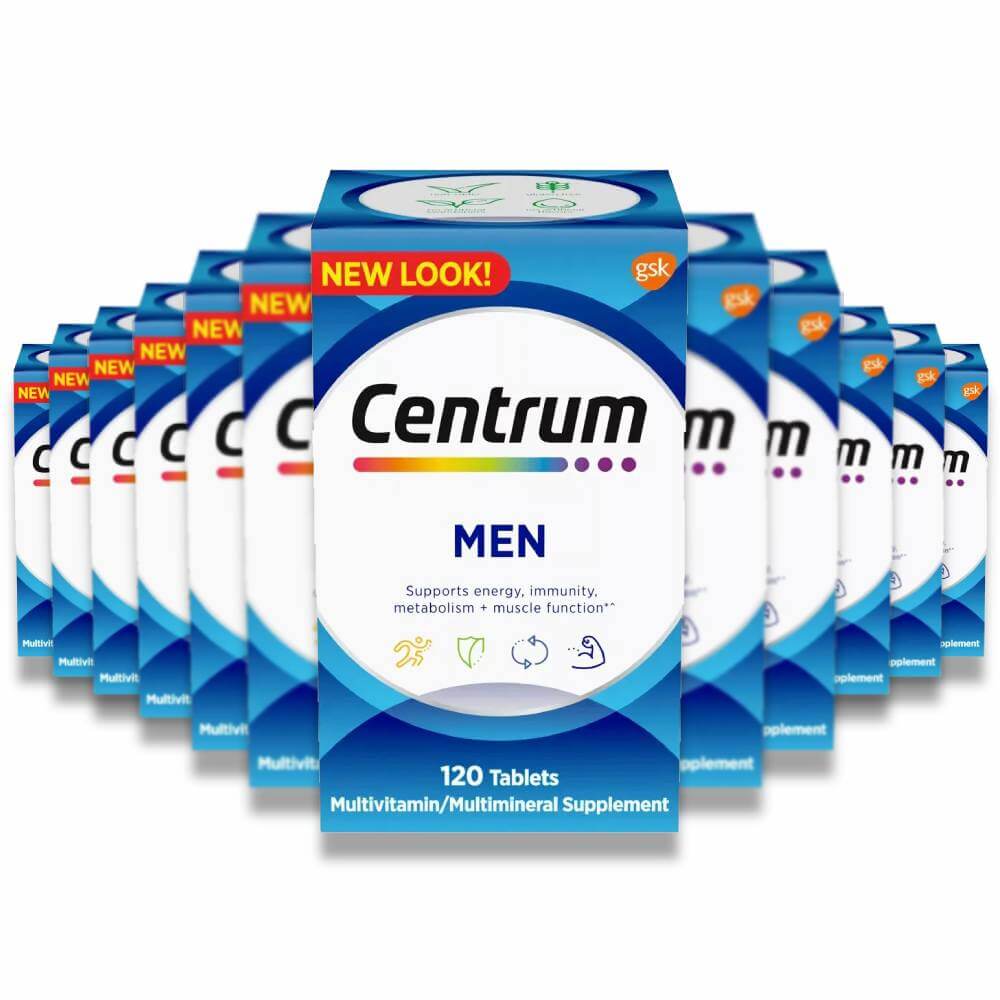 Centrum Men Multivitamin Tablets 120 Ct 12 Pack Contarmarket