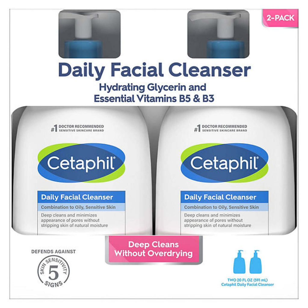 Cetaphil Daily Facial Cleanser - 20 fl Oz - 2 Pack Contarmarket