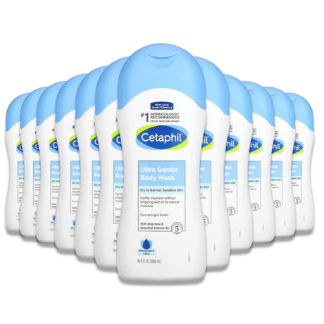 Cetaphil Ultra Gentle Body Wash, Fragrance-Free - 16.9 Oz - 12 Pack Contarmarket