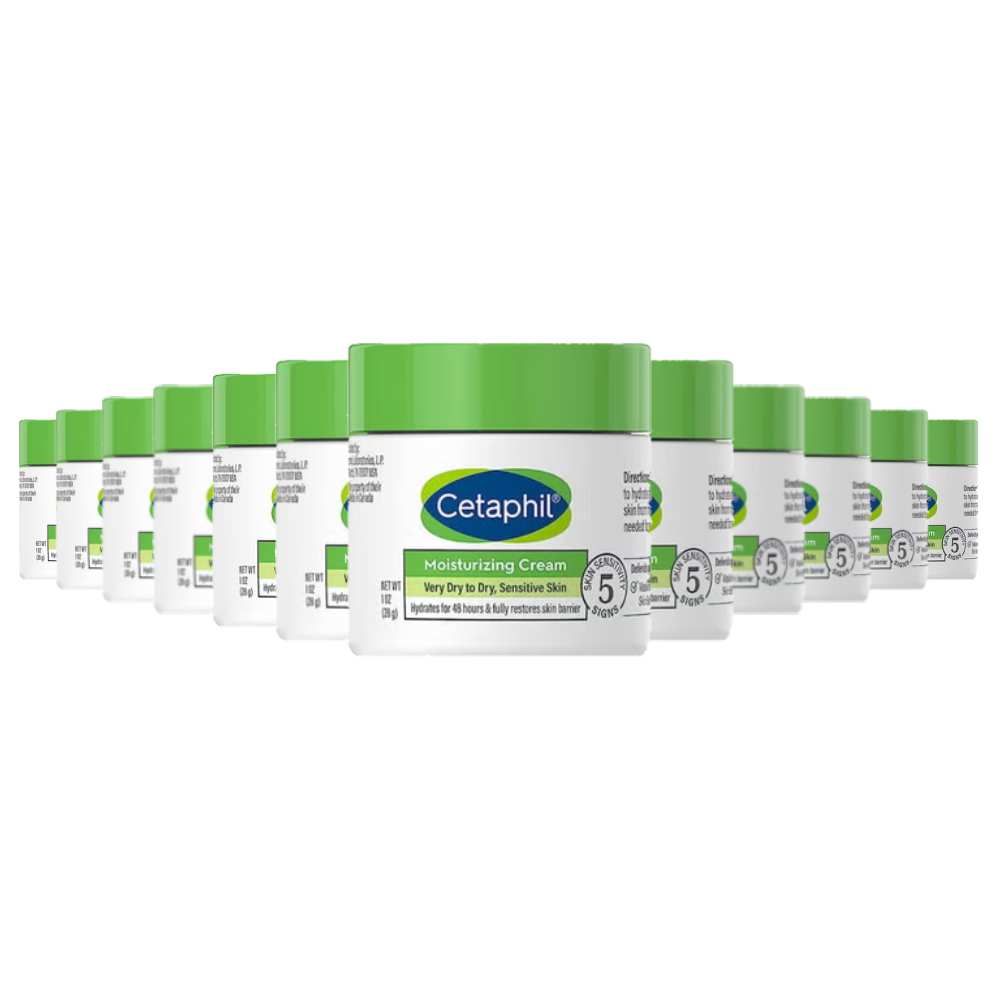 Cetaphil - Moisturizing Cream for Very Dry to Dry, Sensitive Skin - 1 Oz - 144 Pack