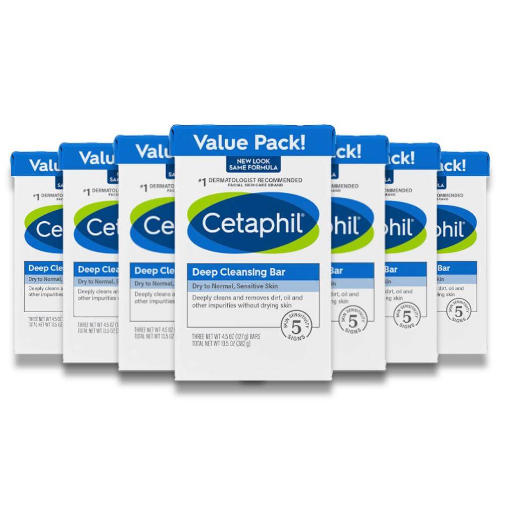 Cetaphil Deep Cleansing Bar, 4.5 Oz - 3 Pack - 6 Pack Contarmarket