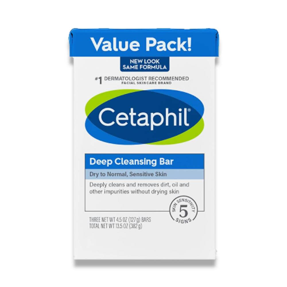 Cetaphil Deep Cleansing Bar, 4.5 Oz - 3 Pack - 6 Pack Contarmarket