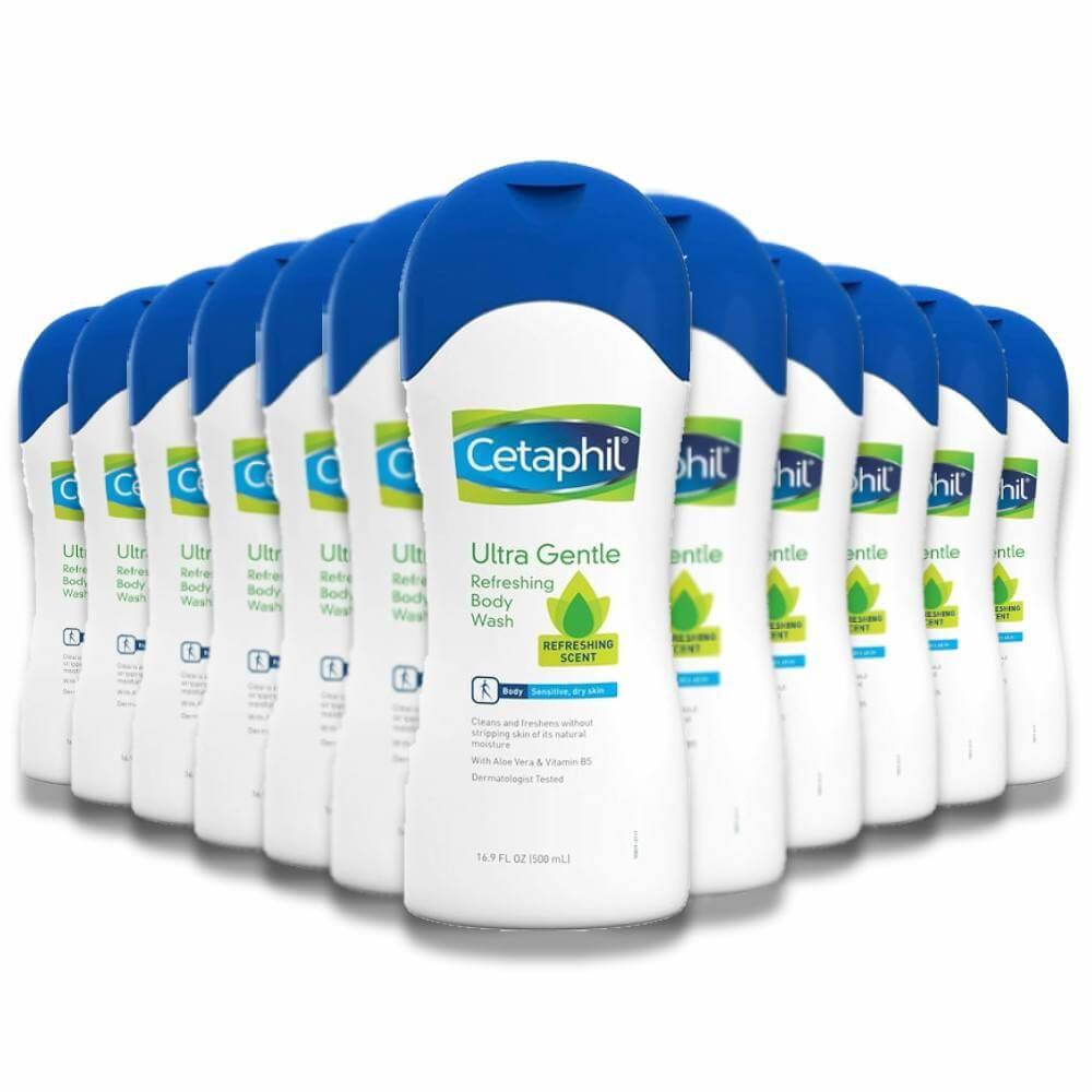 Cetaphil Ultra Gentle Body Wash Refreshing Scent 16.9 Oz 12 Pack