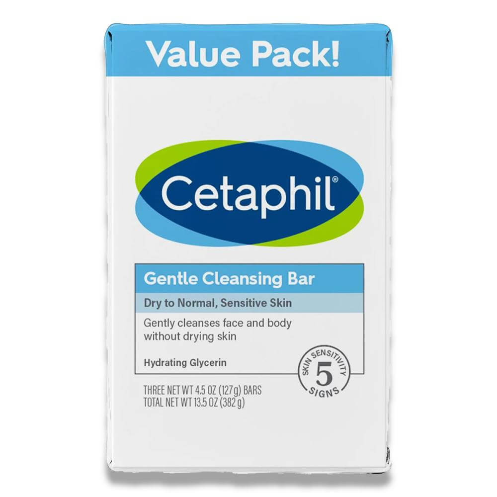 Cetaphil Gentle Cleansing Bar, 4.5 Oz - 3 Pack - 6 Pack Contarmarket