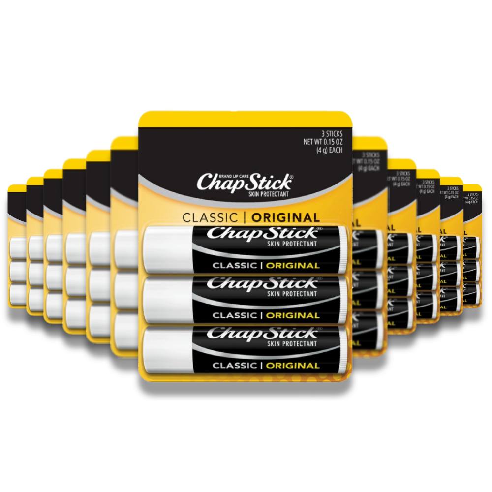 ChapStick Classic Lip Balm, Original Flavor, 3 Pack - 0.15 Oz - 12 Pack Contarmarket