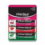 ChapStick - Classic Cherry Spearmint and Strawberry, Lip Balm - 0.15 Oz - 12 Pack