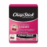 ChapStick - Classic Cherry Flavor Skin Protectant Flavored Lip Balm Tube - 0.15 Oz -  12 Pack