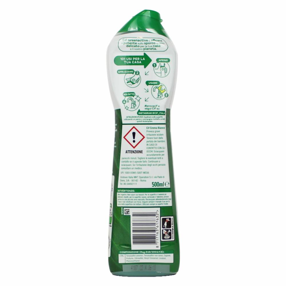 Cif - Greenactive, Crema - 500 ml - 3 Pack - OPEN BOX