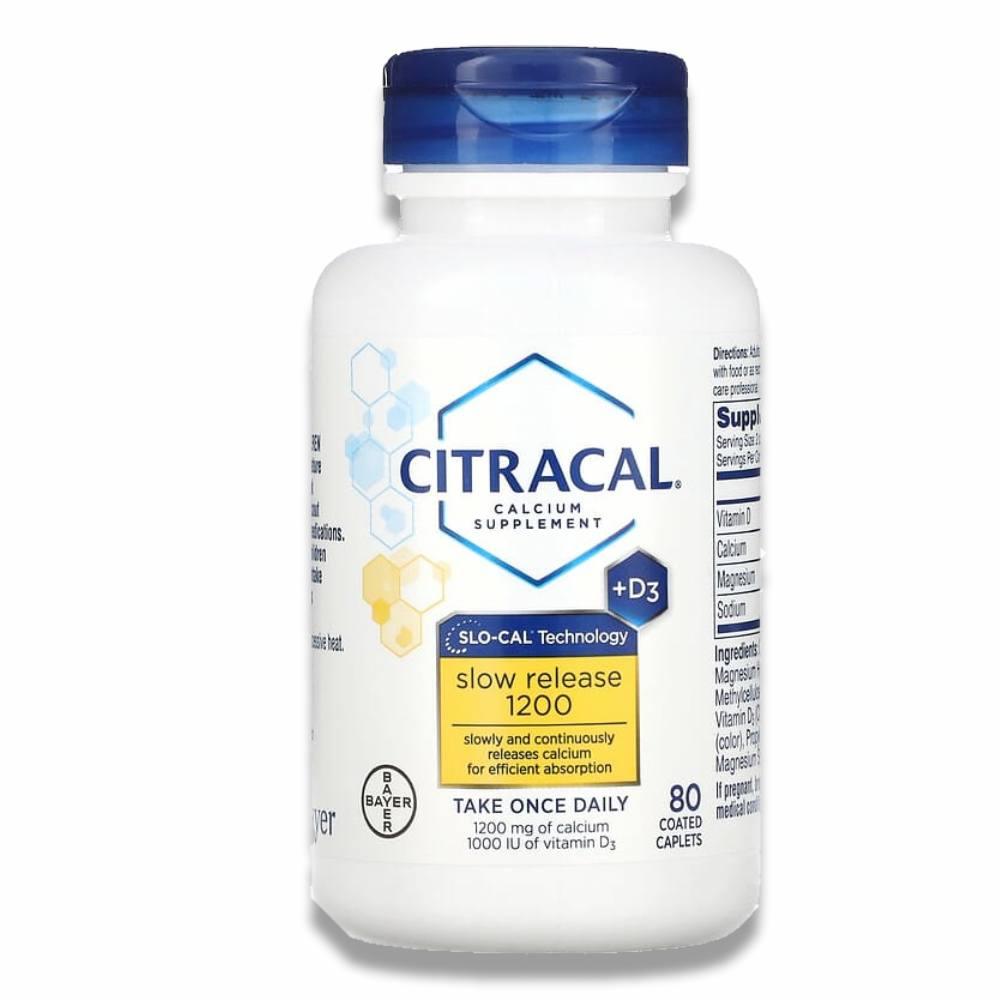 Citracal Calcium Supplement Slow Release 1200 + D3 Coated Tablets 80 Ct 24 Pack Contarmarket