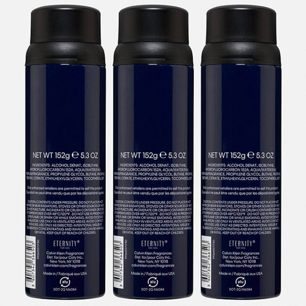 Calvin Klein Eternity for Men Spray - 5.4 fl Oz - 3 Pack Contarmarket