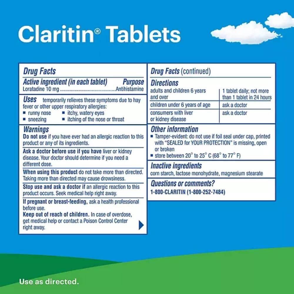 Claritin - 24 Hour Non-Drowsy Allergy Medicine Tablets - 115 Ct Each