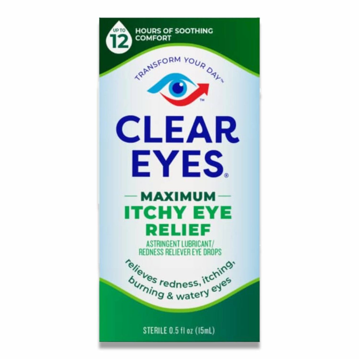 Clear Eyes - Itchy Eye Relief, Lubricant Redness Reliever Eye Drops - 0.5 Oz - 36 Pack