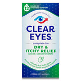 Clear Eyes - Dry & Itchy Eye Relief Eye Drops - 0.5 Oz - 12 Pack