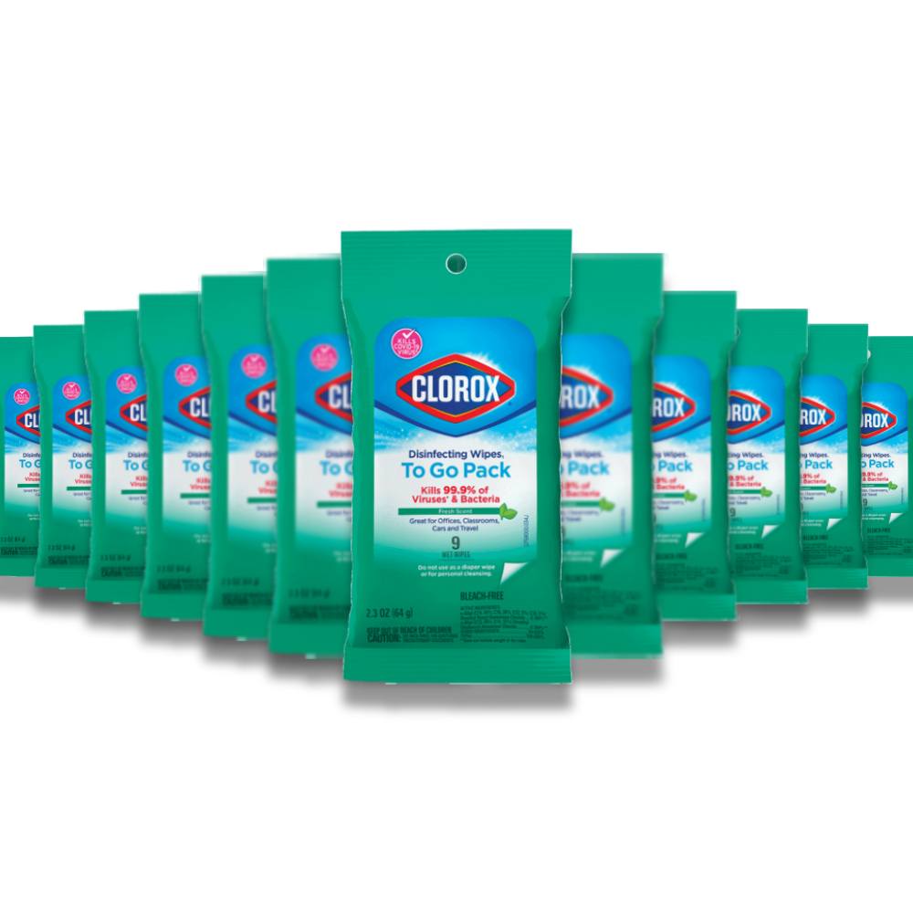 Clorox Disinfecting Wipes, Fresh Scent - 9 Ct - 24 Pack Contarmarket