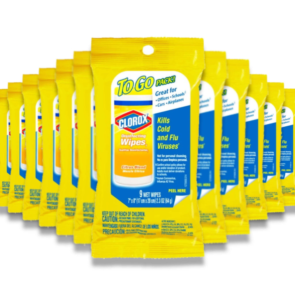 Clorox Disinfecting Wipes On The Go - Citrus Blend, 9 Ct - 24 Pack Contarmarket