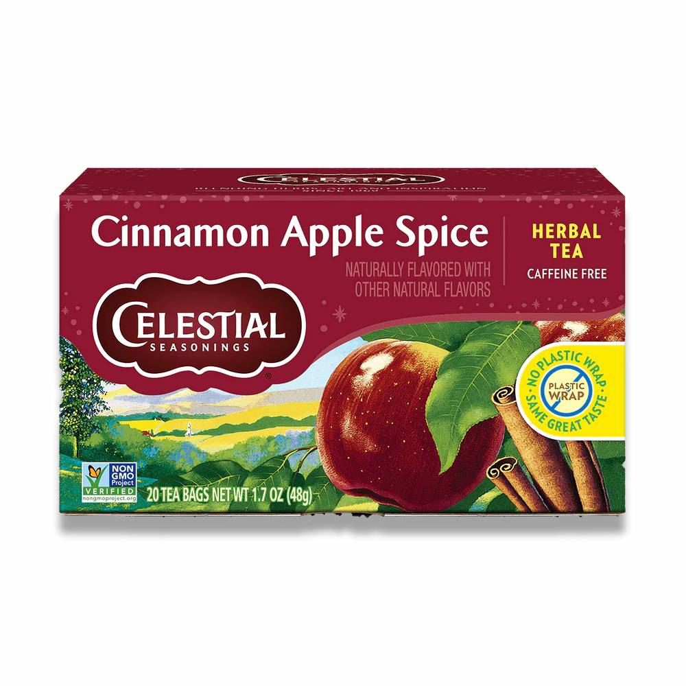 Celestial Seasonings - Herbal Tea Caffeine Free Cinnamon Apple Spice - 20 Ct - 6 Pack