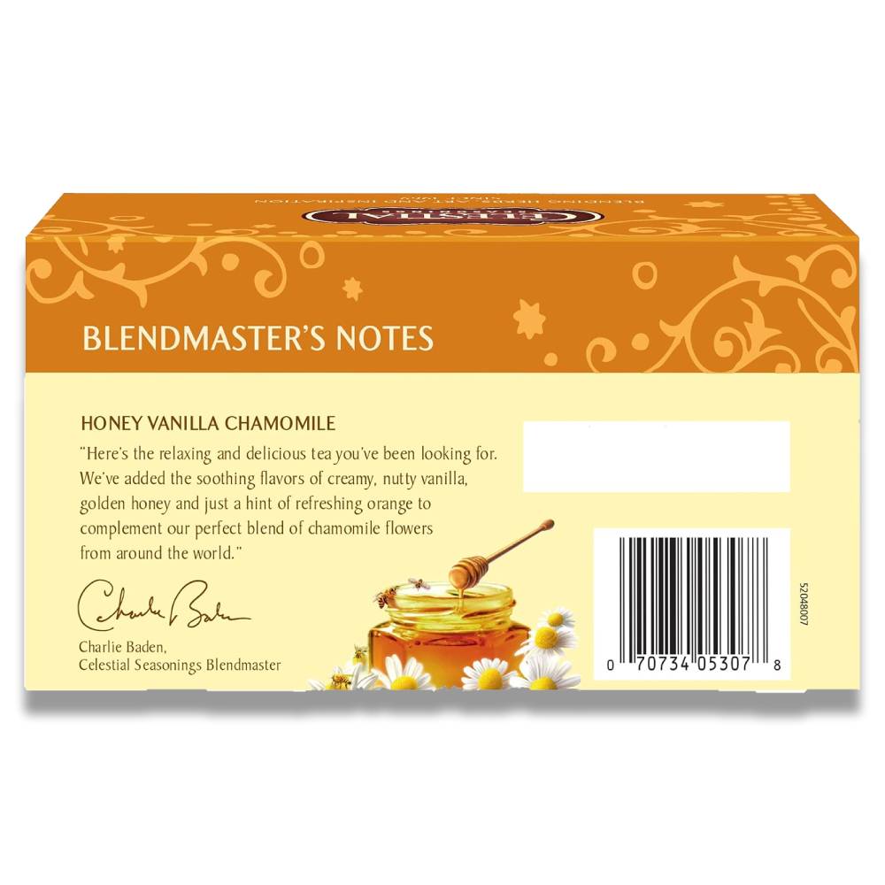 Celestial Seasonings - Herbal Tea, Honey Vanilla Chamomile - 20 Ct - 6 Pack