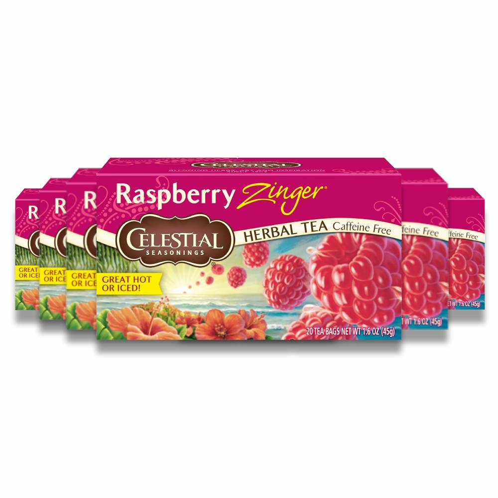 Celestial Seasonings - Raspberry Zinger Tea - 20 Ct - 6 Pack – Contarmarket