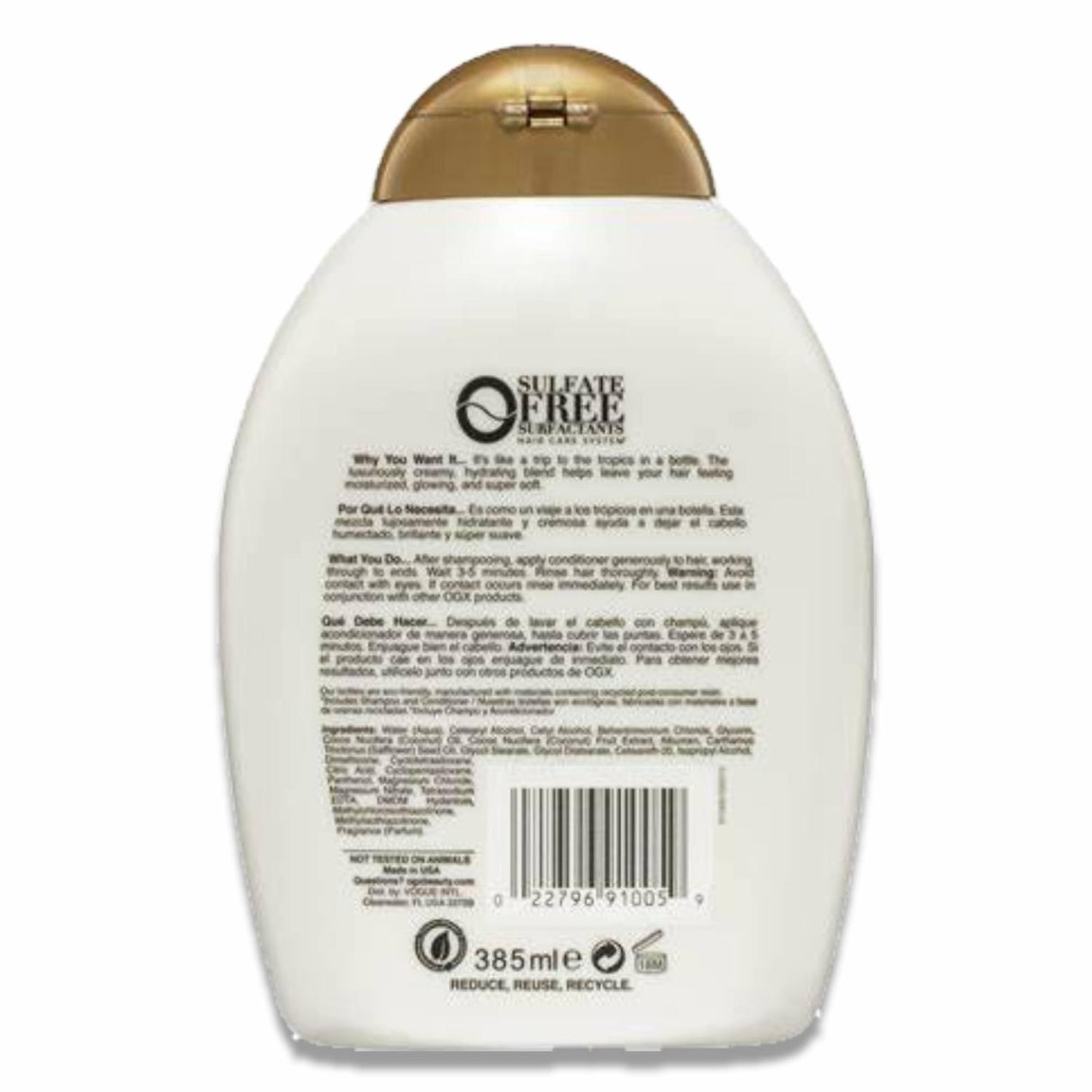 OGX Nourishing + Coconut Milk Shampoo 13 Oz Each - 4 Pack