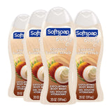Softsoap - Body Wash Exfoliating Scrub, Coconut Butter Scent - 20 Oz - 4 Pack