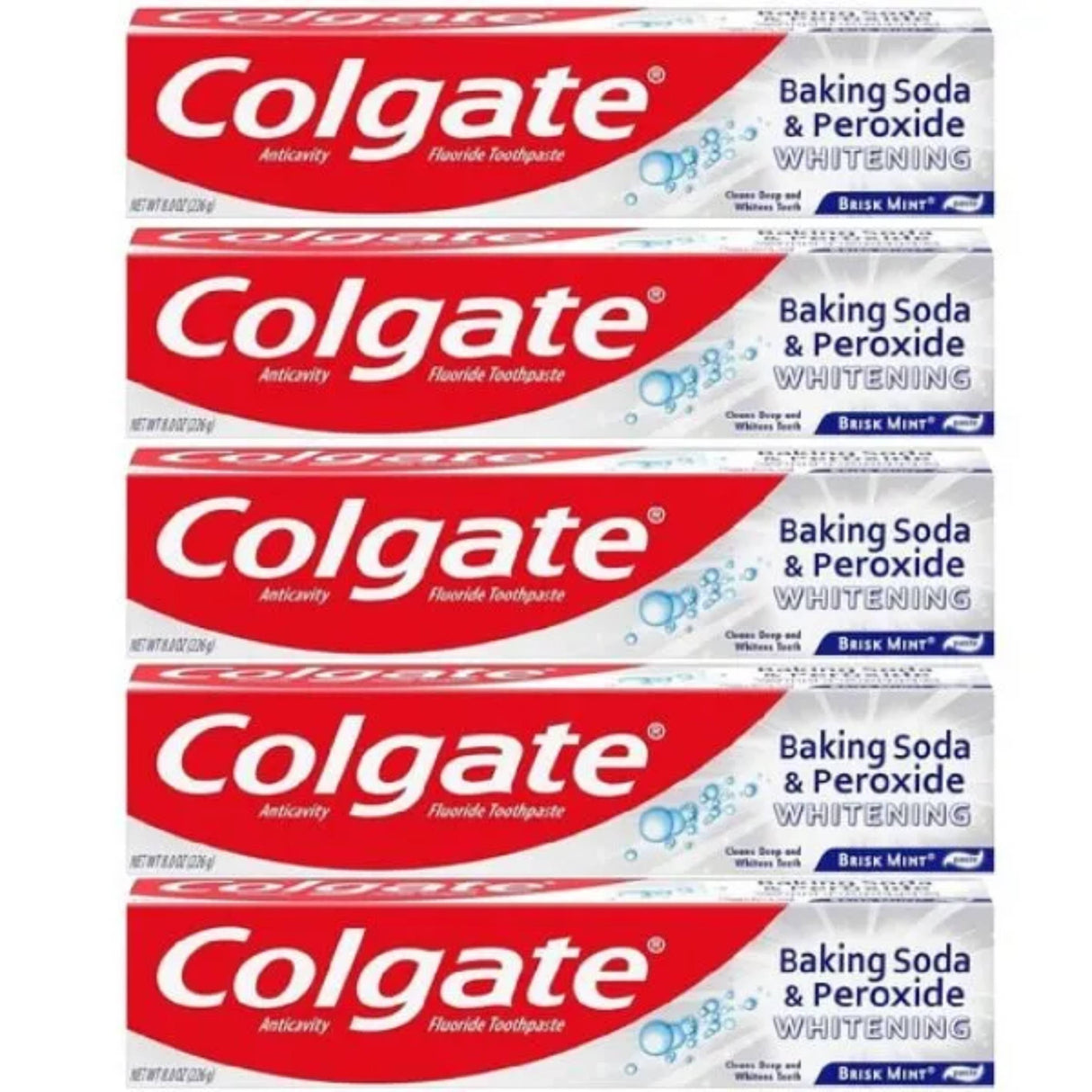 Colgate - Baking Soda & Peroxide Whitening, 5 Value Pack - 40 Oz Each