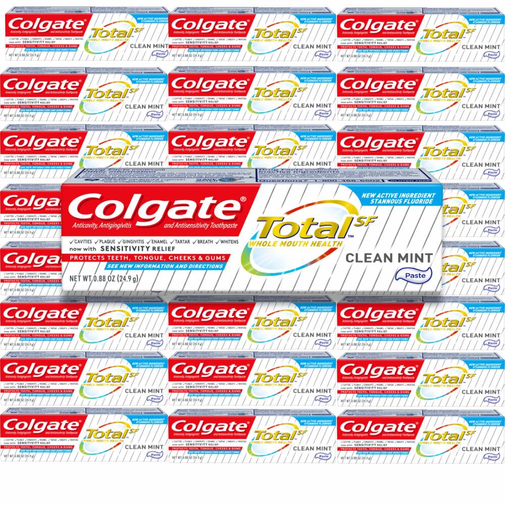 Colgate - Total Clean Mint Toothpaste - 0.88 Oz - 24 Pack - Travel Size -