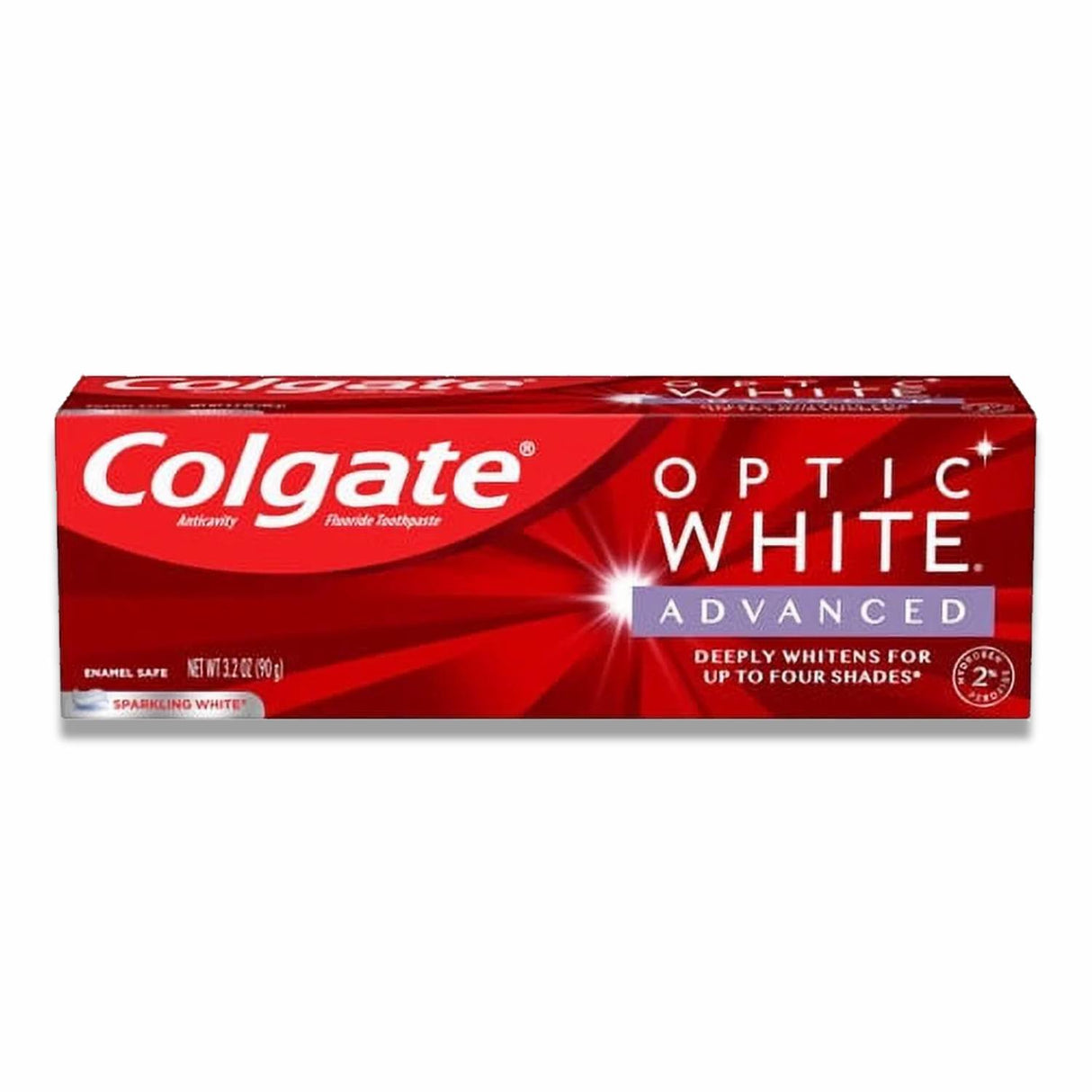 Colgate - Optic White Advanced Whitening Toothpaste, Bright White - 3.2 Oz - 24 Pack