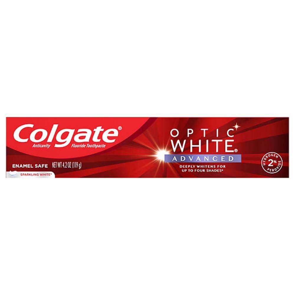 Colgate Optic White Advanced Toothpaste 4.2 Oz 5 Pack Contarmarket