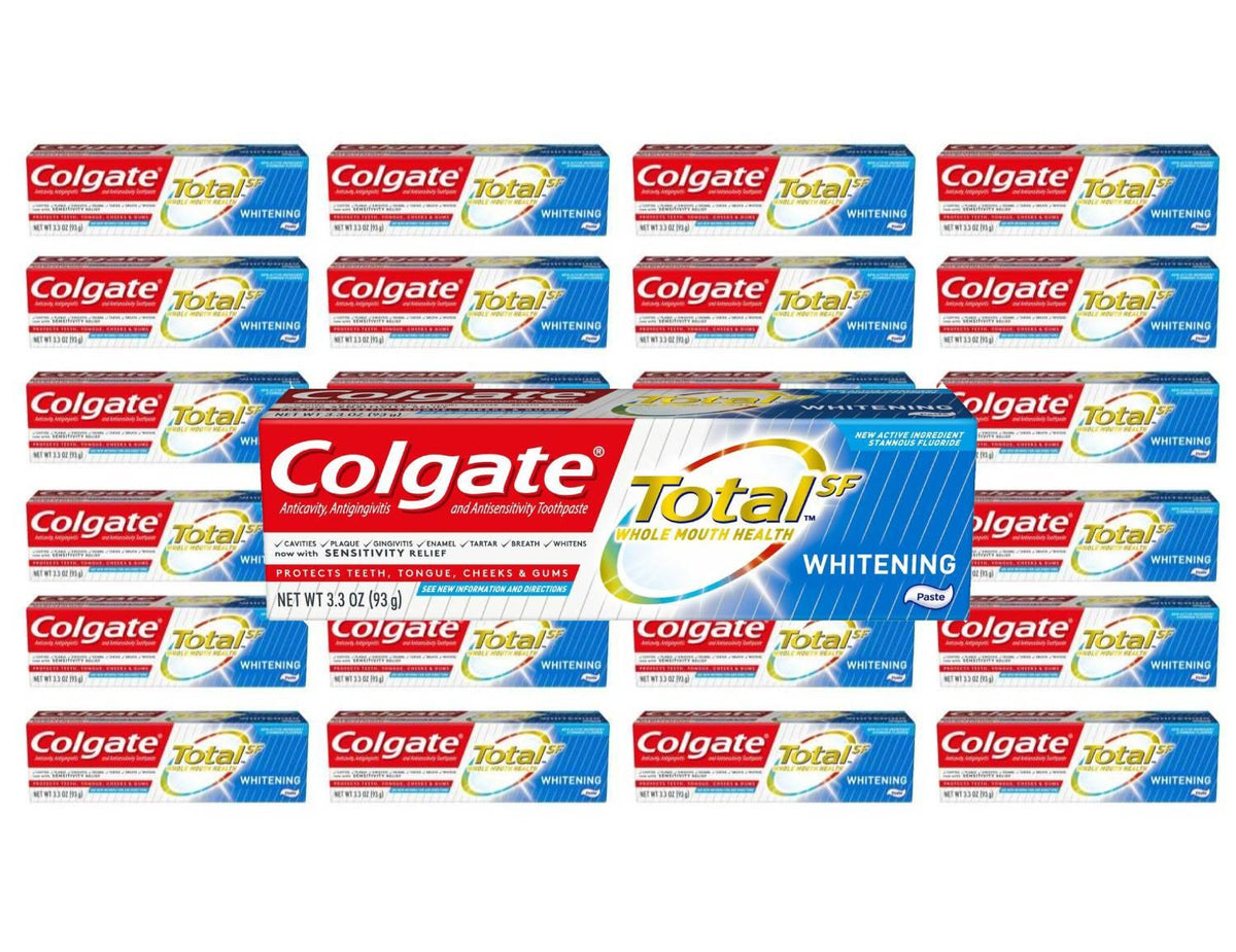 Colgate Total Whitening Toothpaste Mint 3.3 oz 24 Pack Contarmarket