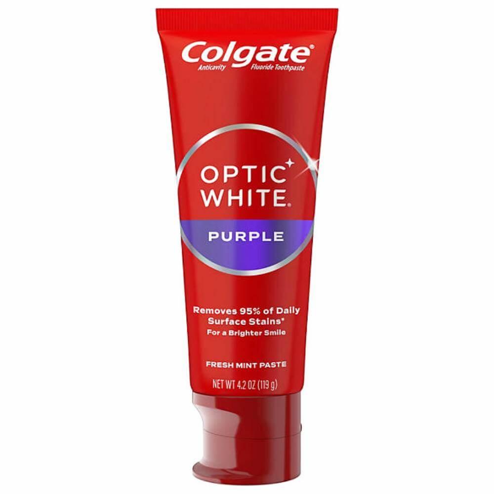  Colgate Optic White Purple Whitening Toothpaste 4.2 Oz 4 Pack Contarmarket