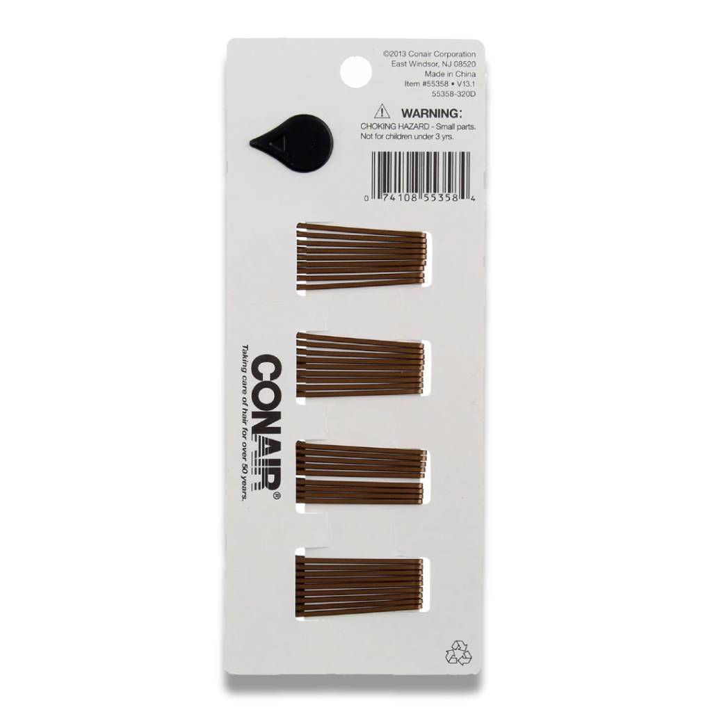 Conair -  Styling Essentials Pins, Brown, Mini - 36 Ct - 24 Pack