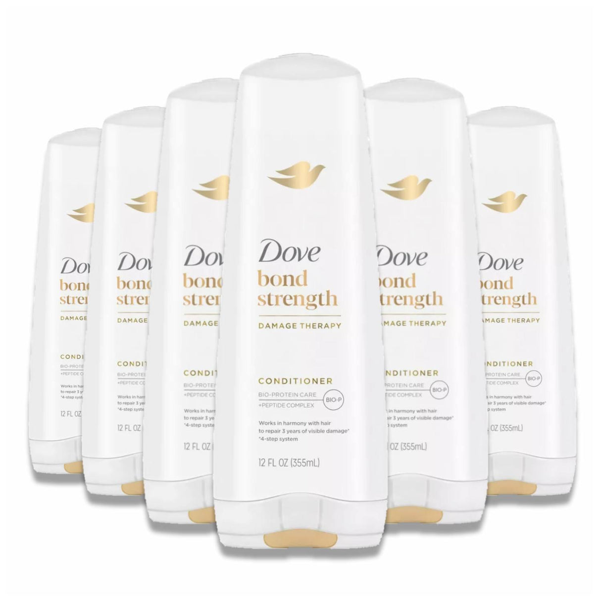 Dove - Beauty Bond Strength Peptide Complex Hair Care Conditioner - 12 Oz - 6 Pack