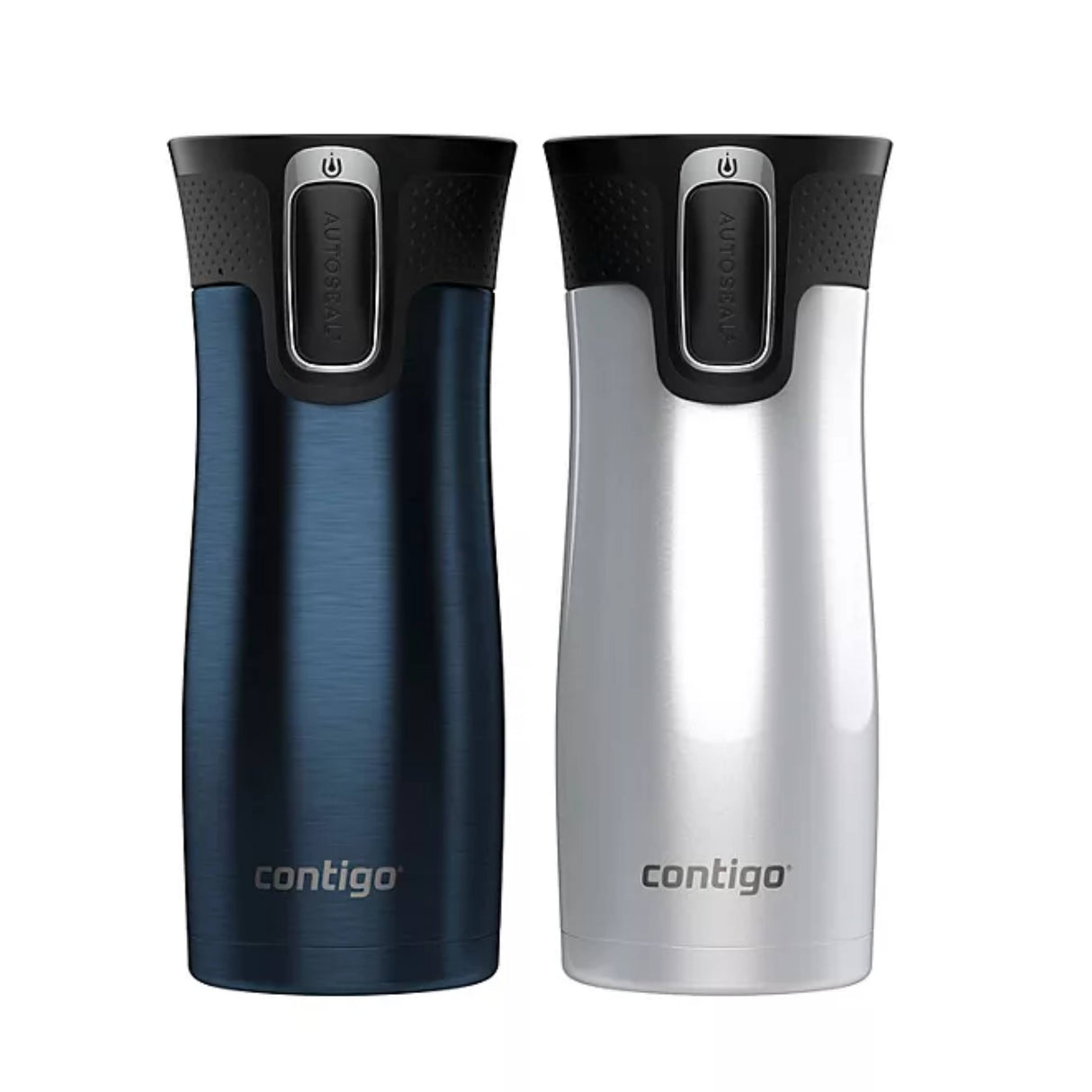 Contigo - AUTOSEAL West Loop Vacuum-Insulated 16 oz. Stainless Steel Travel Mug with Lid - 2 Pack