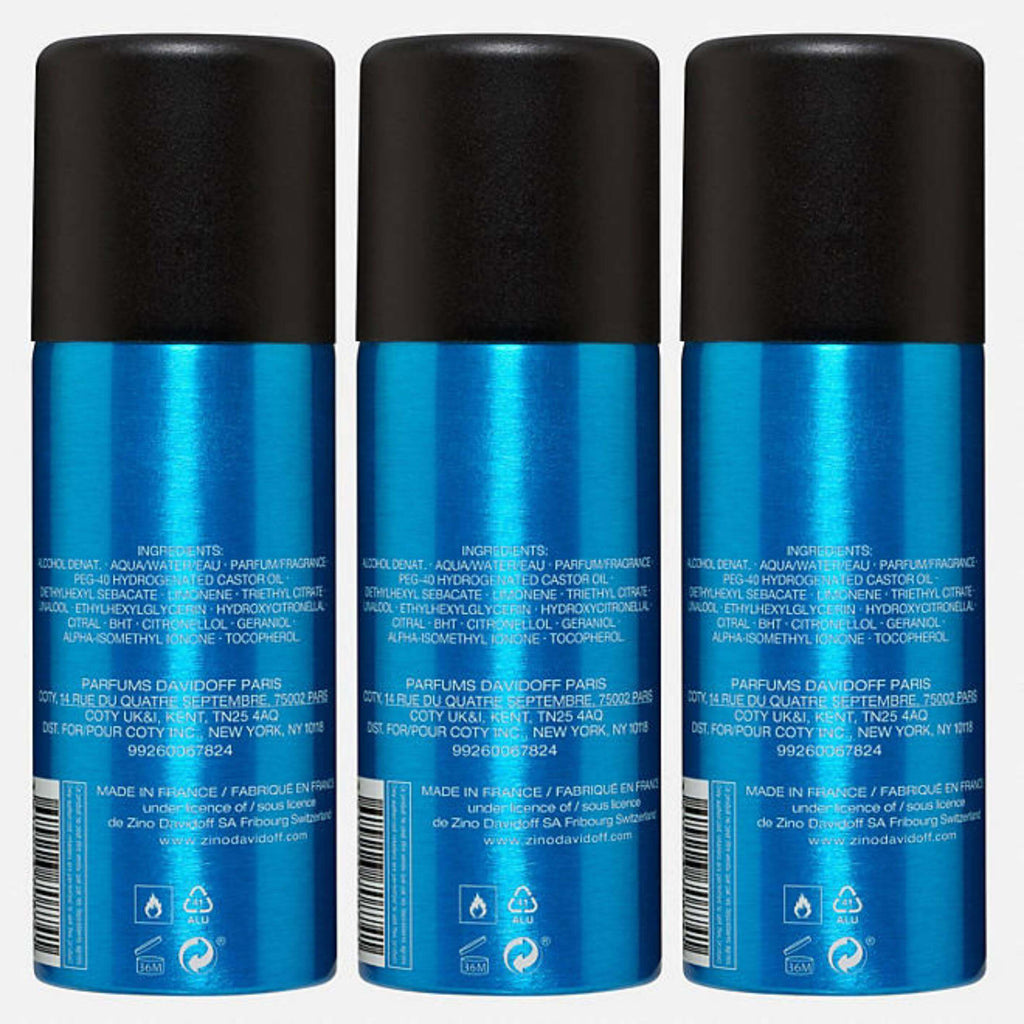 Davidoff Cool Water Body Spray - 5.0 Oz - 3 Pack Contarmarket