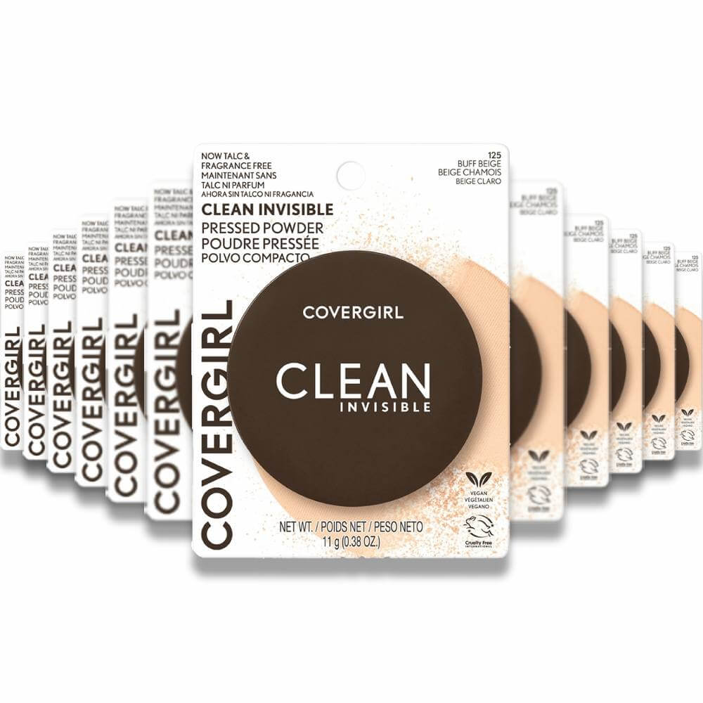 Covergirl Clean Pressed Powder 125 Compact Buff Beige 0.38 Oz 36 Pack Contarmarket