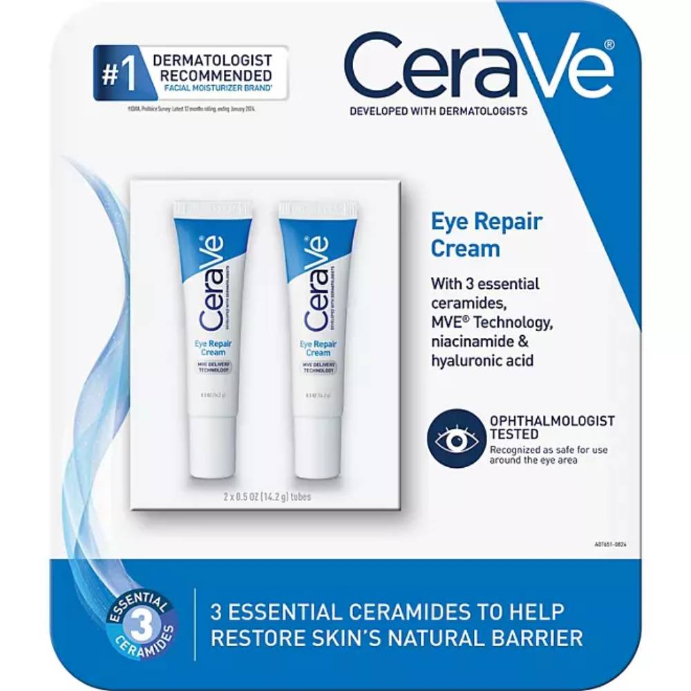 CeraVe - Eye Repair Cream for Dark Circles & Puffiness - 0.5 Oz - 2 Pack