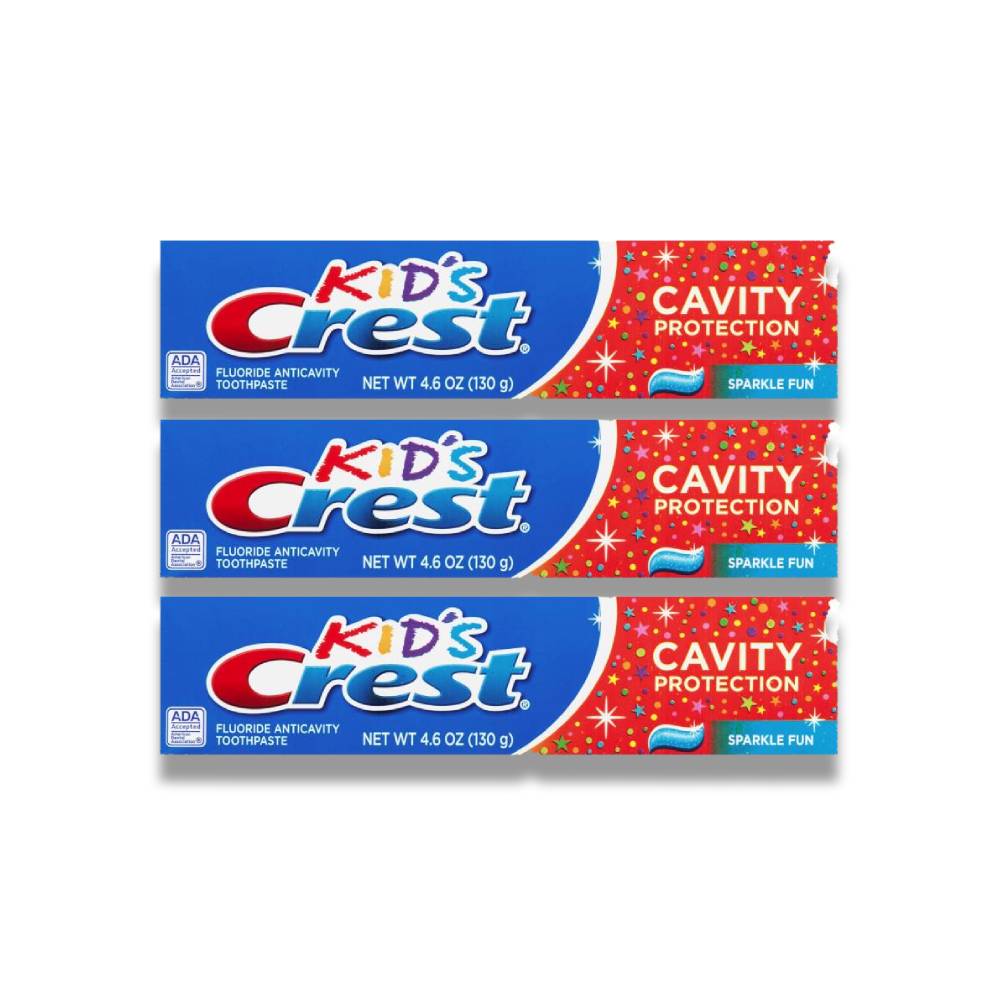 Crest - Kid's Crest Cavity Protection Toothpaste Sparkle Fun -  4.6 Oz - 3 Pack - OPEN BOX