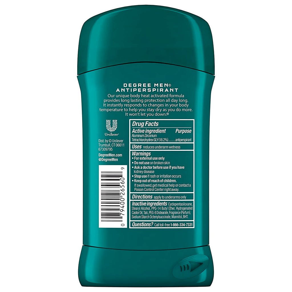 Degree Men Extreme Blast Invisible Solid Deodorant 2.7 Oz - 6 Pack Contarmarket