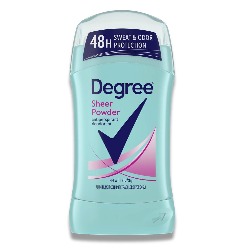 Degree Women Deodorant Invisible Solid, Sheer Powder 1.6 Oz - 12 Pack