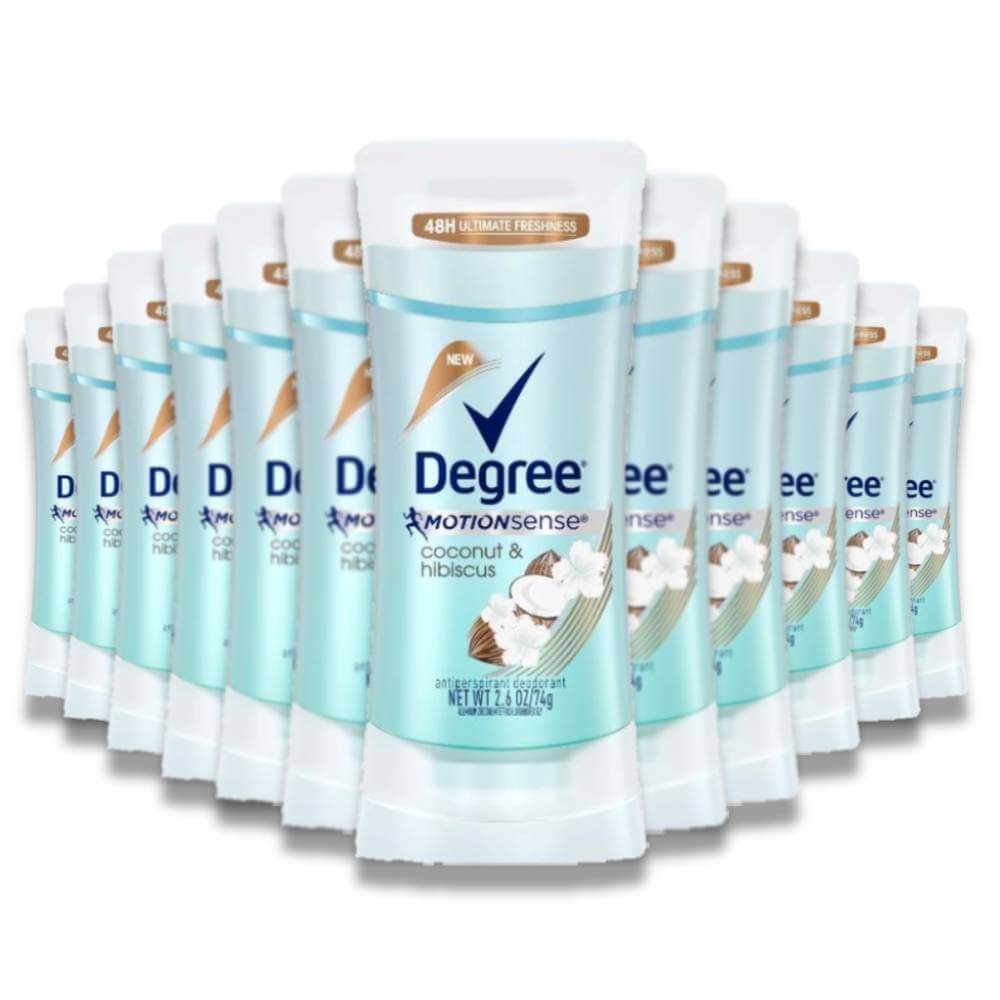 Degree Antiperspirant - Motionsense, Coconut & Hibiscus, 2.7 Oz - 12 Pack Contarmarket