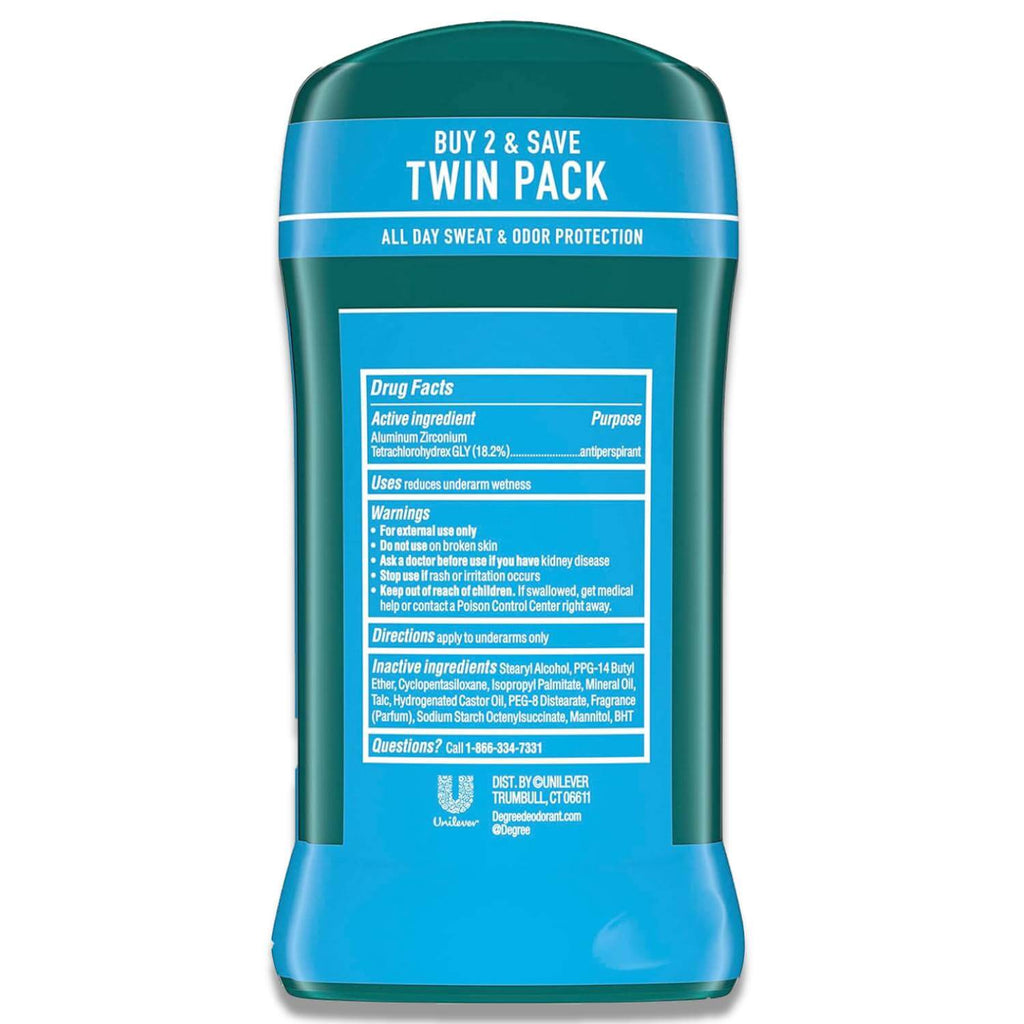 Degree Men Antiperspirant - Cool Rush, 2.7 Oz - 6 Pack (Twin Pack) Contarmarket