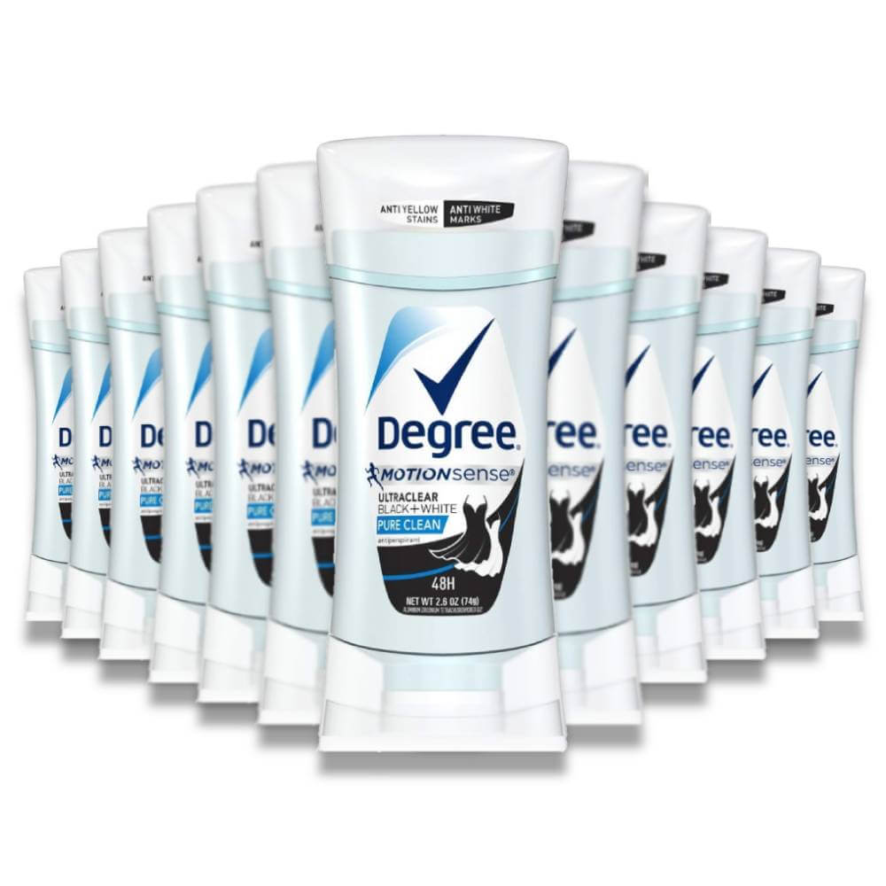 Degree UltraClear Antiperspirant - Pure Clean, 2.6 Oz - 12 Pack Contarmarket