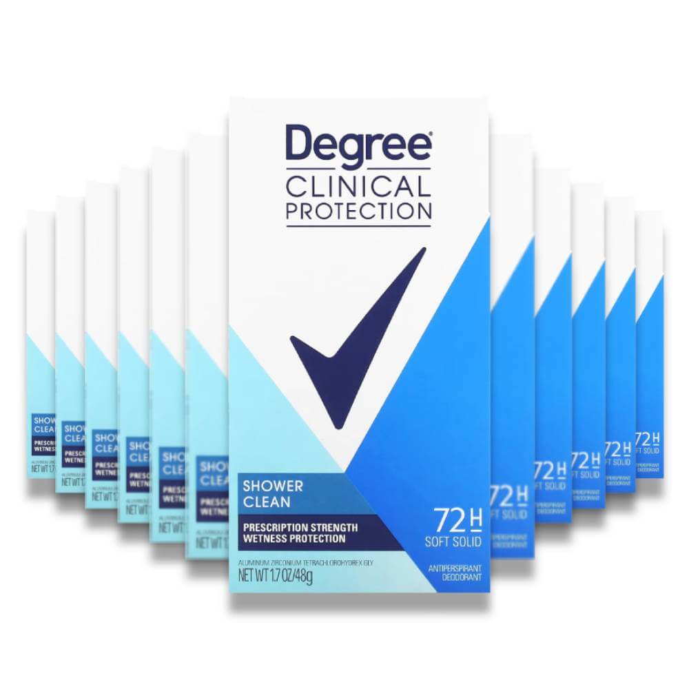 Degree Shower Clean Deodorant 12-Pack - 1.7 oz Soft Solid Contarmarket