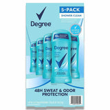 Degree Antiperspirant Deodorant, Shower Clean - 2.6 oz - 5 Pack Contarmarket