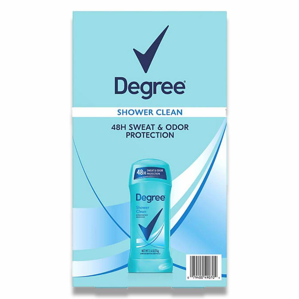 Degree Antiperspirant Deodorant, Shower Clean - 2.6 oz - 5 Pack Contarmarket