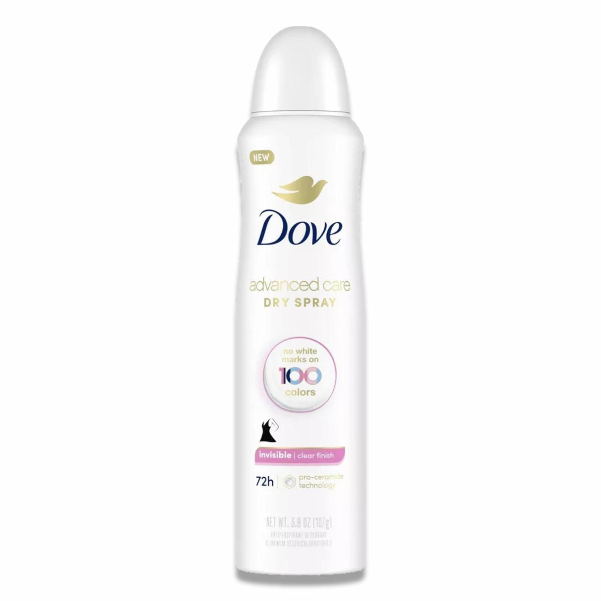 Dove - Beauty Advanced Care Clear Finish 72-Hour Women's Antiperspirant & Deodorant Dry Spray - 3.8 Oz - 12 Pack