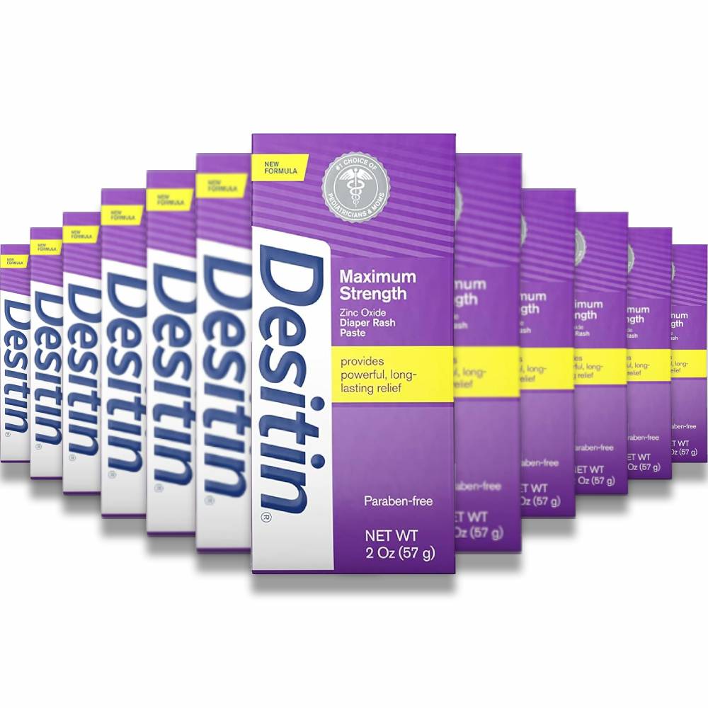 Desitin - Maximum Strength Baby Diaper Rash Cream with 40% Zinc Oxide for Treatment - 2 Oz - 36 Pack